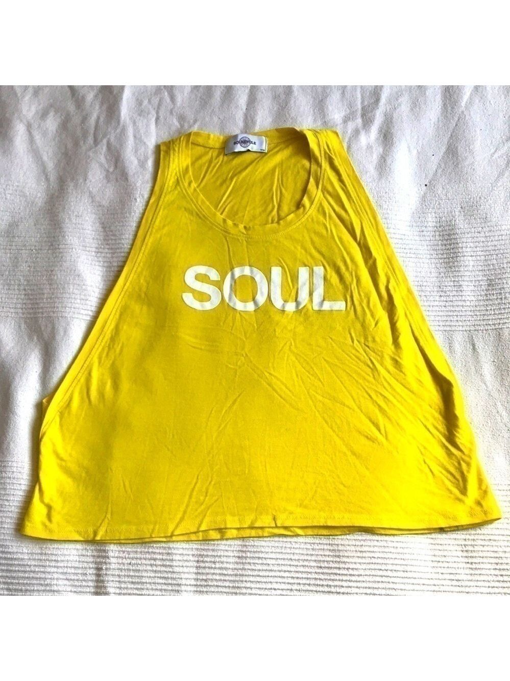 SOULCYCLE Yellow Muscle Tank Size Large